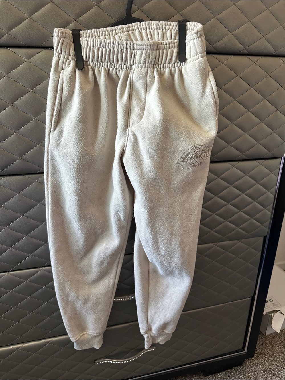 NBA Kids Light Gray Sweatpants with Lakers Logo